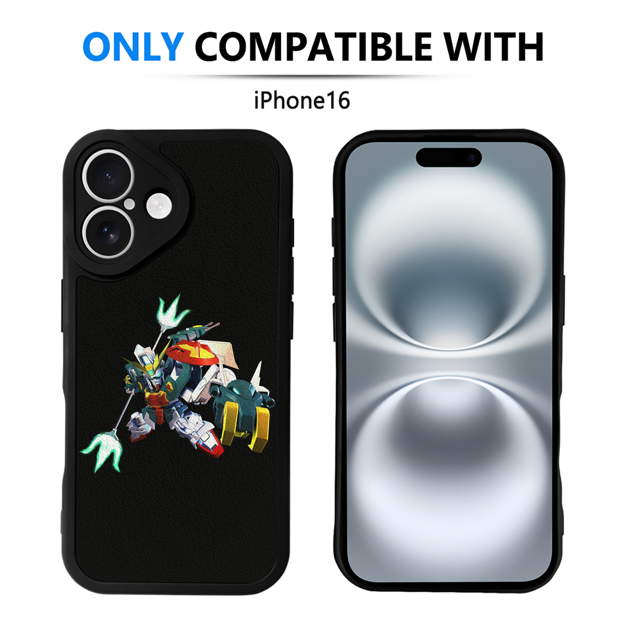 （画像用） 機動戦士ガンダム Mobile Suit Gundam 【iPhone 16シリーズ対応】シリコンスマホケース（レザー調） 材質：シリコン
